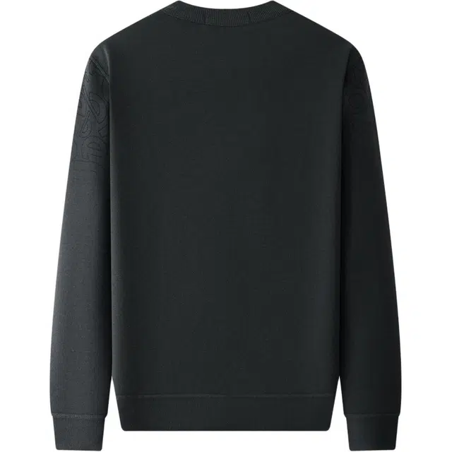 爱登堡 绵羊毛桑蚕丝混纺渐变字母暗纹舒适耐穿不变形百搭保暖通勤圆领套头针织衫 男款