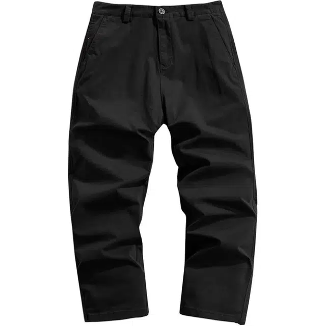 希越 简约纯色通勤春秋弹力舒适百搭潮流休闲裤 男款