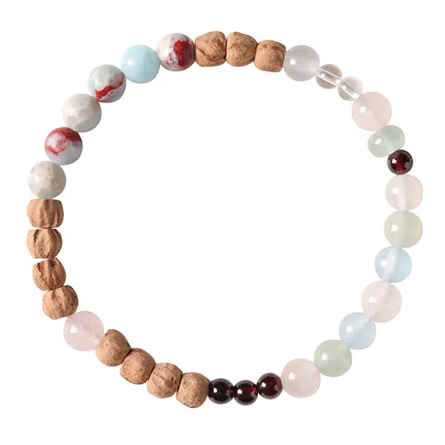 琛宬 时来运转静心禅意多色搭配佛珠新中式复古民族风甜美文艺珠子招财纳福轻奢高级感简约小众显白#好运 柏香籽/百香籽 手串 女款