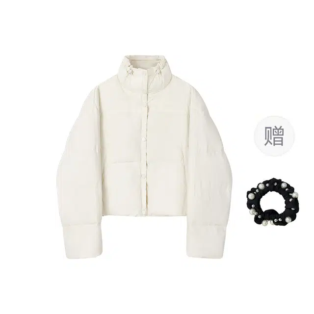 雾闪闪 立领保暖宽松外套小个子显瘦加厚棉衣面包服棉服 女款