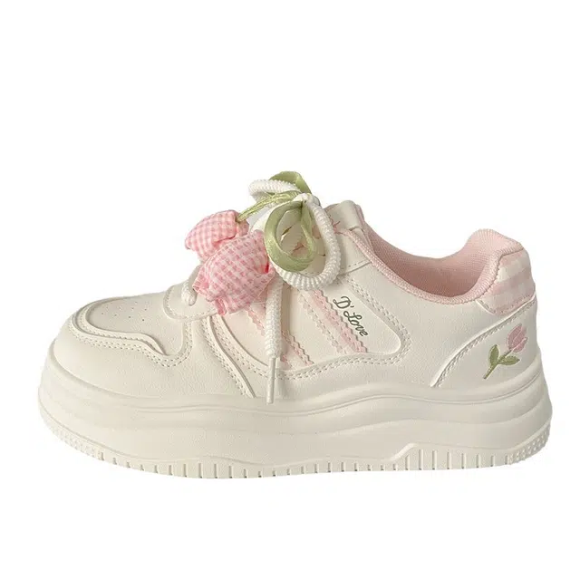 拾伍象 秋季超软系带小白鞋设计休闲舒适耐磨防滑通勤 板鞋 女