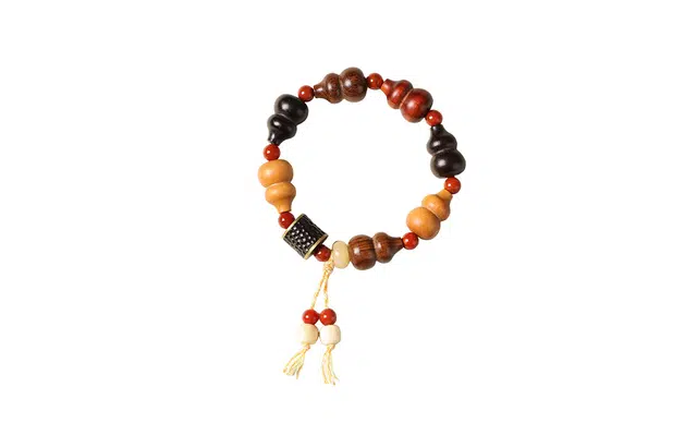 克拉日记 紫檀玛瑙白玉菩提布绳葫芦福禄国潮绕指柔文玩手饰  招财平安 好运礼盒装 檀木 手串 女款