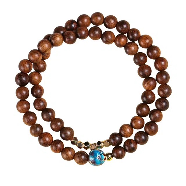 琛宬 好运连连福气满满精心莲花情绪稳定吉祥如意转运珠新中式复古国潮时来运转#好运 绿檀 手串 男女同款情侣款