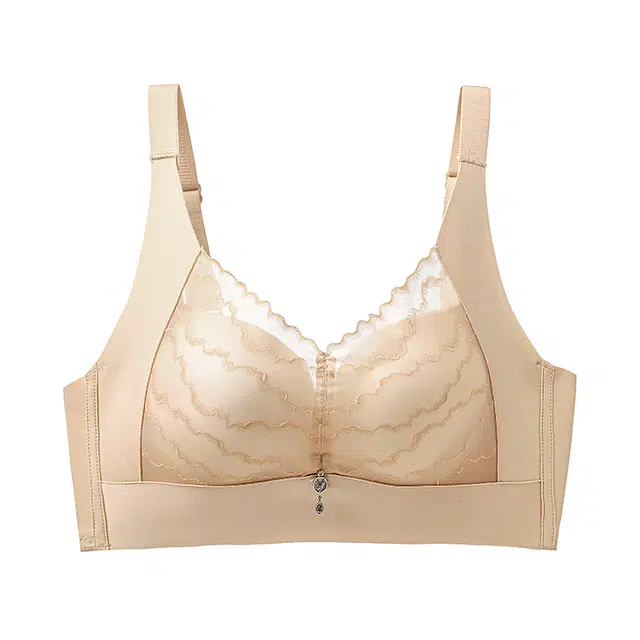 图兰朵 法式聚拢调整型手掌杯提拉无感舒适无压 蕾丝性感透气大胸显小防下垂文胸 女款