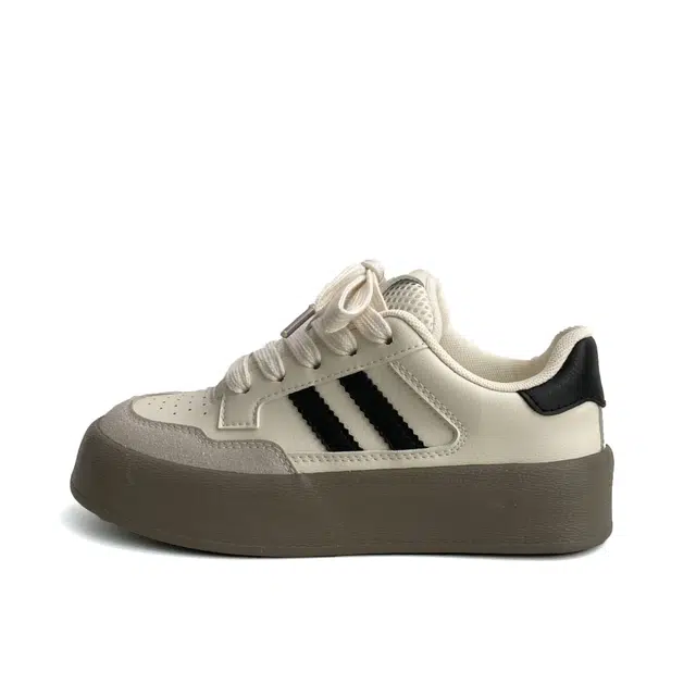 拾伍象 韩版学院风拼色厚底德训鞋 休闲板鞋 女