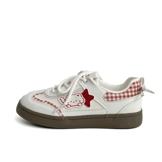 拾伍象 星星小猫港风复古小众德训鞋 休闲板鞋 女