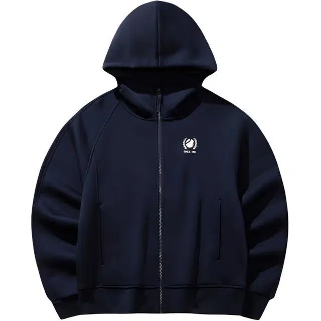 超级安踏 连帽拉链印花宽松休闲卫衣 女款