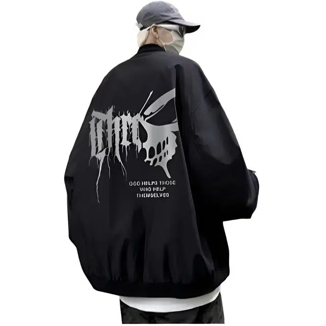 木木兔 美式高街重磅男士长袖外穿冬季休闲穿搭轻奢潮流百搭秋冬衣服冬天国潮复古宽松潮牌外套夹克 男女同款