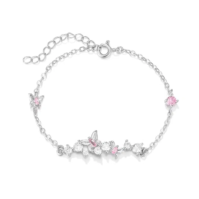 珂里 梦幻蝴蝶爆闪甜美高级感温柔风简约大气时尚百搭小众#好运 环保合金 手链 女款