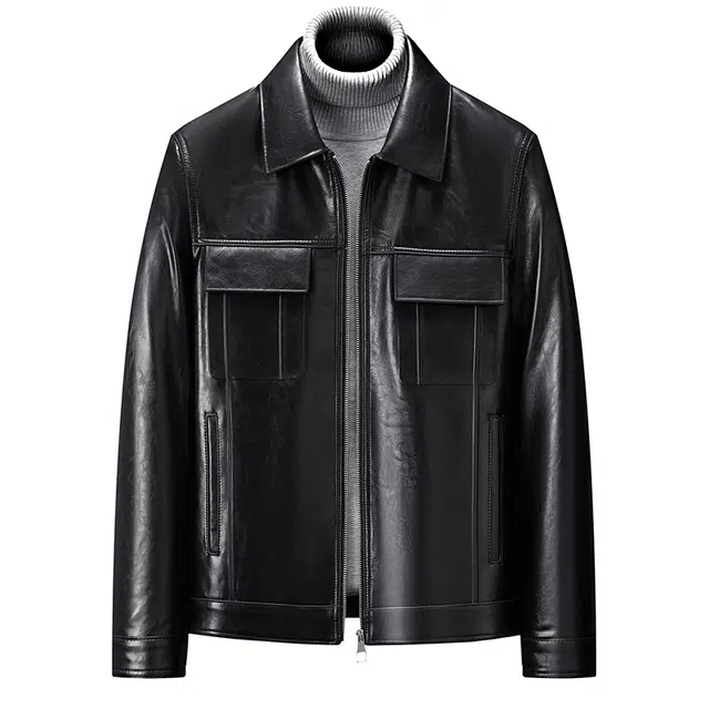 袋鼠 轻奢简约商务轻熟风舒适阔挺亲肤时尚都市通勤优雅气质真皮羊皮纯色换季保暖耐磨皮衣 男女同款