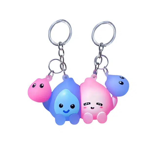 娇宠日记 夜光小火人精灵磁吸钥匙扣公仔 火焰苗挂件 创意整蛊玩具