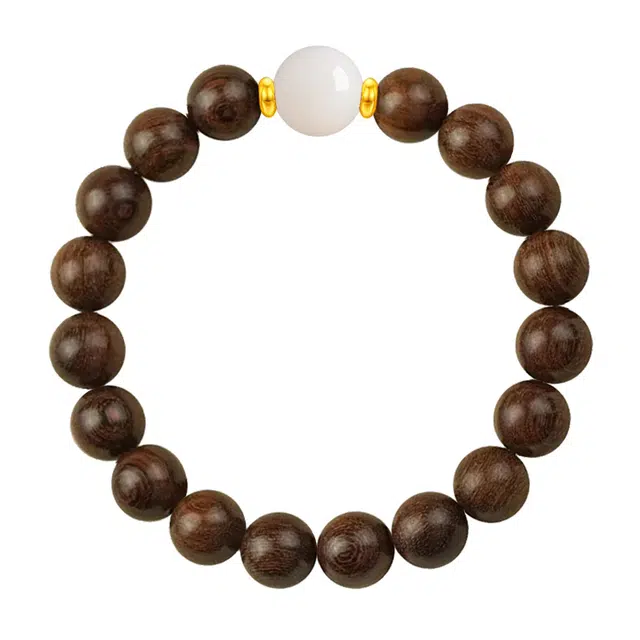 琛宬 平安纳福转运上岸诸事顺利吉祥如意时来运转佛珠简约禅意素雅新中式民族国风精致#好运 金丝檀木 手串 男女同款情侣款