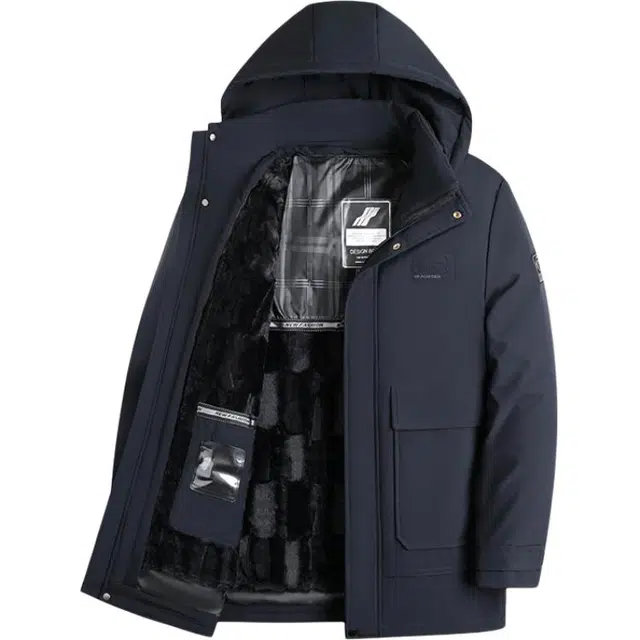 老爷车 冬季加绒加厚棉衣内胆可脱卸一衣多穿抗寒保暖棉服外套 男女同款