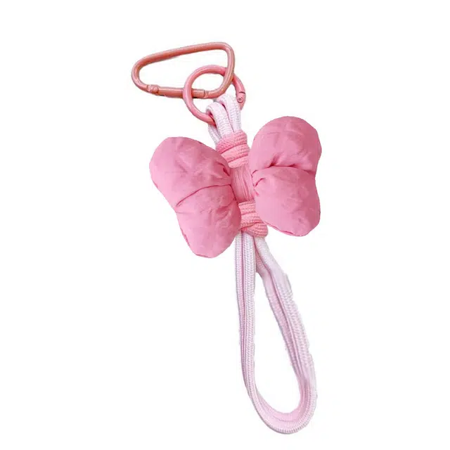 卡莱茵 高级感蝴蝶结调节防丢背带绳长短防丢失绳#好运 尼龙 挂件 男女同款情侣款