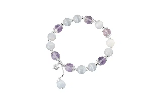 克拉日记 五角星森系小清新流苏手饰品招财平安好运天然 紫水晶 手串 女款