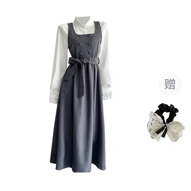 涂诗菲 百搭舒适长袖上衣简约潮流裙子裙装套装 女款