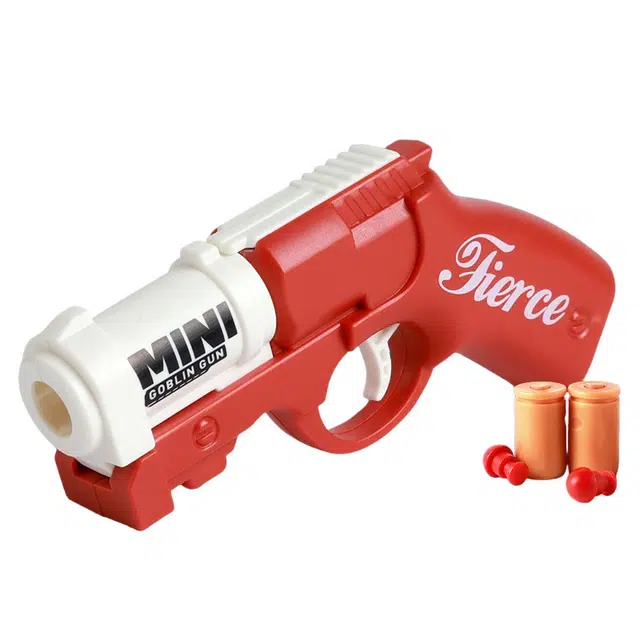 娇宠日记 迷你抛壳哥布林手炮拉栓可发射玩具枪 霰弹手枪模型 软弹枪