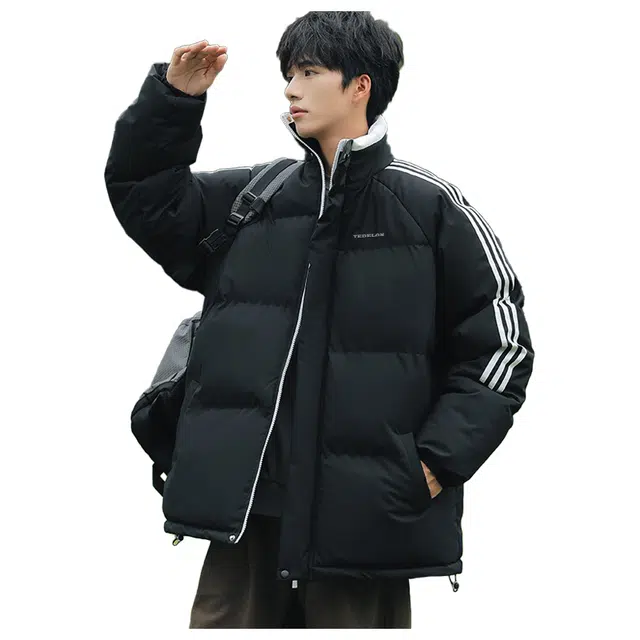 太子龍 加厚立领百搭情侣保暖时尚休闲青少年棉服 男女同款