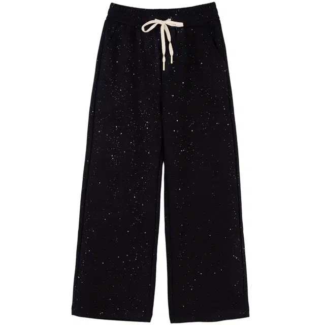 她池 抽绳简约通勤风长裤高腰垂感阔腿休闲裤 女款