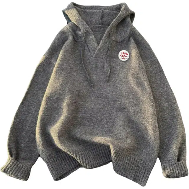 半空山 美式复古高街纯色简约高级质感重磅北极绒软糯亲肤刺绣个性小众潮流时尚百搭宽松舒适卫衣 男女同款