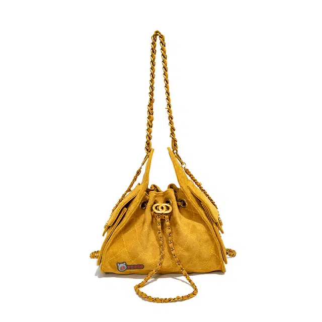 小猪班纳 小香风菱格链条高级感通勤腋下包 呢绒 单肩包 常规 女款 多色