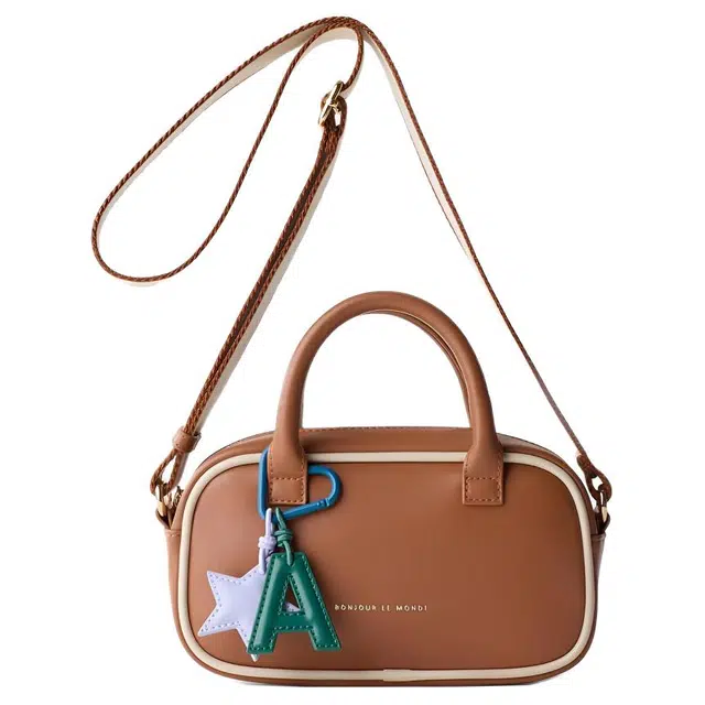 ZARA Charm Shoulder Bag Brown