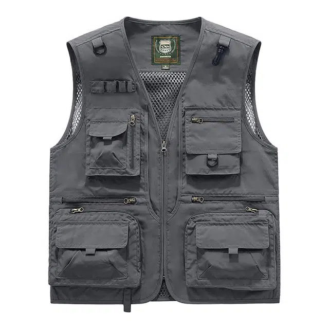 海尔斯 多口袋速干钓鱼机能百搭简约马甲 男款