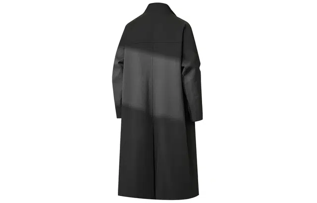 大卫贝肯 美式高街肩膀高级感签名印花设计长款过膝痞帅潮牌休闲通勤宽松百搭厚款毛呢大衣 男女同款