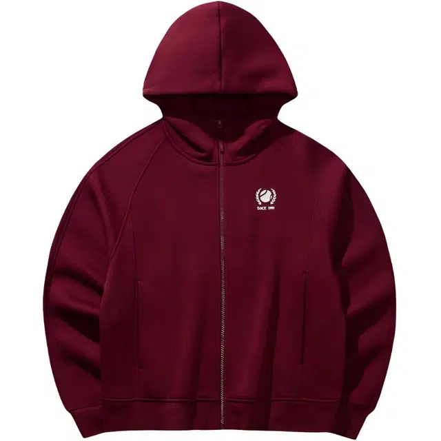 超级安踏 连帽休闲拉链印花宽松卫衣 女款