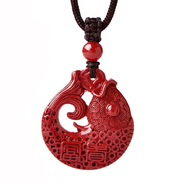 灵菲 上岸锦鲤 收藏级高含量紫金砂毛衣链 国风新中式国潮 招财纳福转运 再造辰砂朱砂 项链 男女同款情侣款