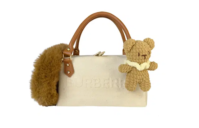 Burberry Custom Makeup Bag Beige Canvas