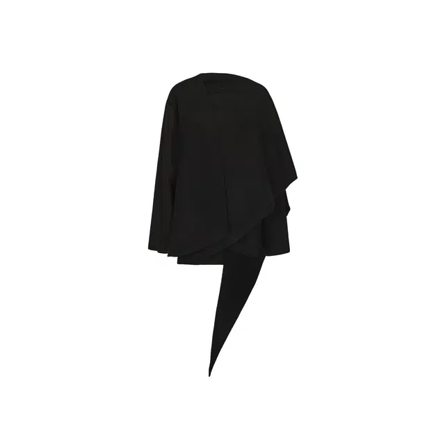 RUOHAN AW25 JET BLACK MIRA COAT