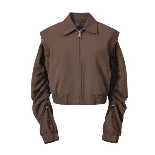 望莱仕 美式复古夹克机车服外套女春季小众设计感宽松百搭短款棒球服 女款