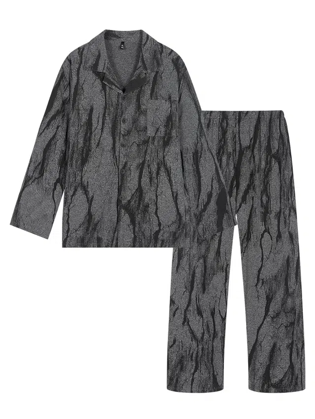 好福份 秋季条纹睡衣家居服 男款