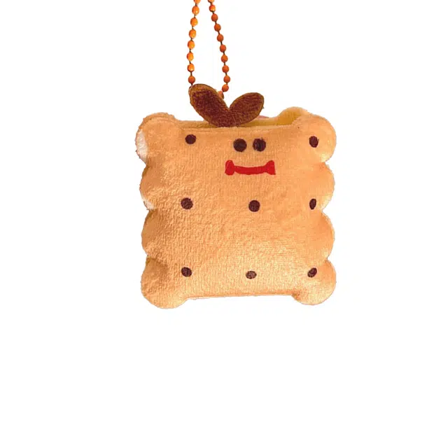 前方大荒野 小饼干可爱卡通萌趣小清新软萌公仔小玩偶 涤纶 挂件 男女同款情侣款