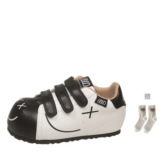 拾伍象 魔术贴休闲运动通勤日常个性 低帮 板鞋 女