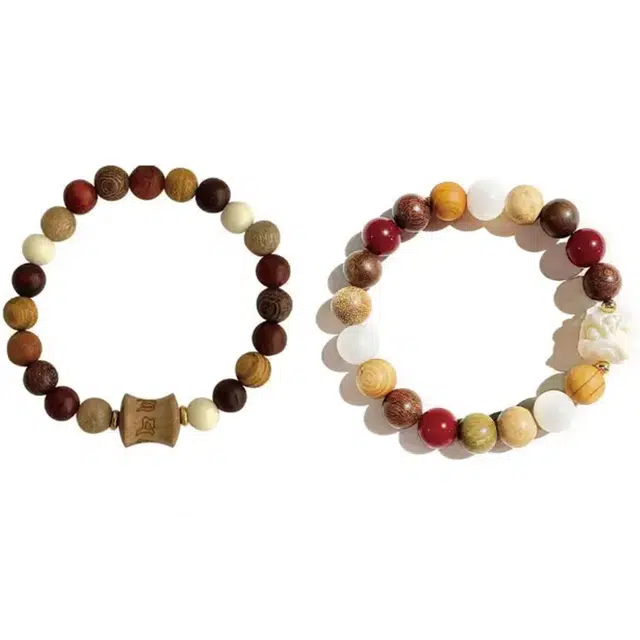 缇克玺 十八籽 多宝转运佛珠 多福连连 简约精致禅意单圈 国潮文玩文艺风校园通勤穿搭好运 檀木 木作手串 男女同款情侣款