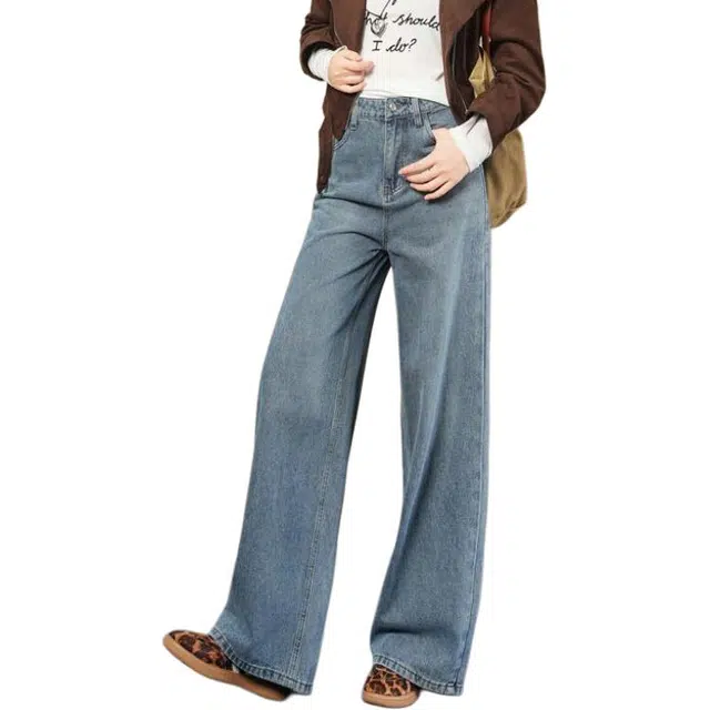 法文箱子 高级感小个子窄版牛仔裤 女款