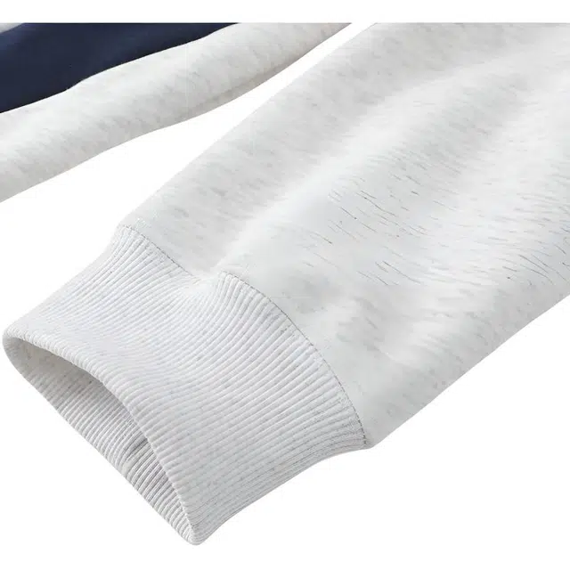 煦加 美式高街风多结构条纹三条杠连帽撞色外套小众文艺设计“行则将至”篆字体创意刺绣宽松重磅百搭休闲卫衣 男女同款