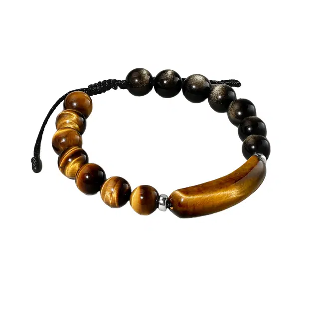 仙园韵 简约小众设计轻奢时尚转运珠高级感潮流国风百搭#好运 虎眼石 手绳 男女同款情侣款