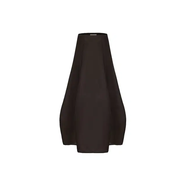 RUOHAN SABLE BROWN COCOON SKIRT AW25