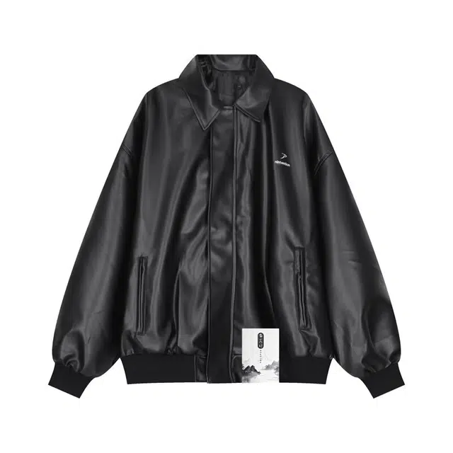 【美式复古痞帅硬汉机车工装皮外套】布客行 摩登赛博朋克酷飒不羁狂野硬朗摇滚叛逆高级感慵懒休闲宽松适通勤个性百搭夹克 男女同款