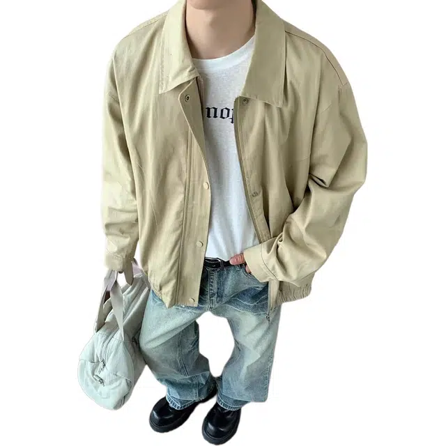【经典工装风机车飞行员】布客行 做旧水洗皮质感低调奢华永恒绅士设计摇滚叛逆亲肤柔软面料挺括有型赛博朋克风格夹克 男女同款