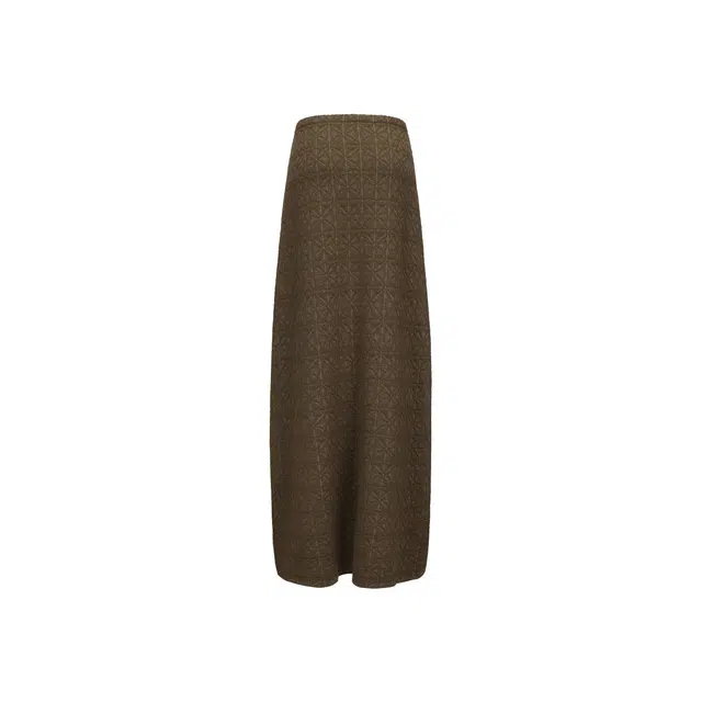 RUOHAN CAMOUFLAGE NEVE SKIRT AW25