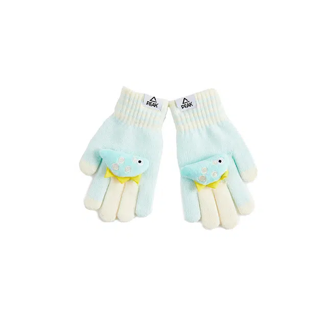 匹克 保暖可爱卡哇伊 卡通 腈纶 绒线手套 儿童款