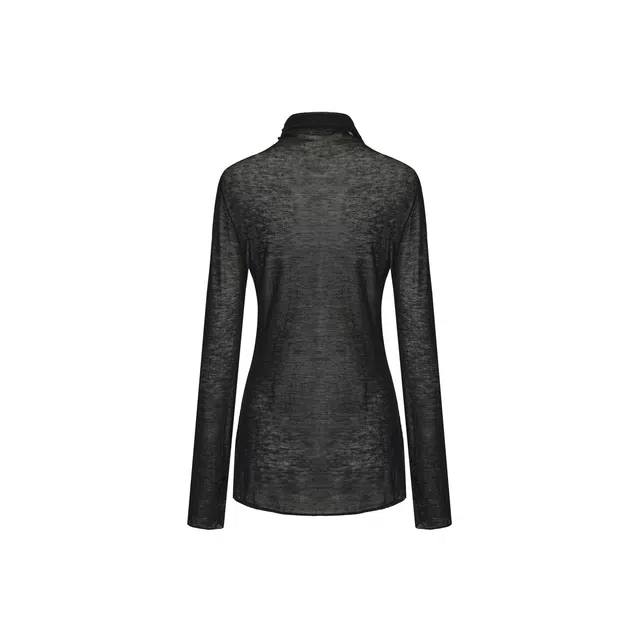 RUOHAN BLACK FROST TURTLE NECK TOP AW25