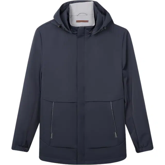 才子 男装时尚可拆卸连帽夹克 男女同款