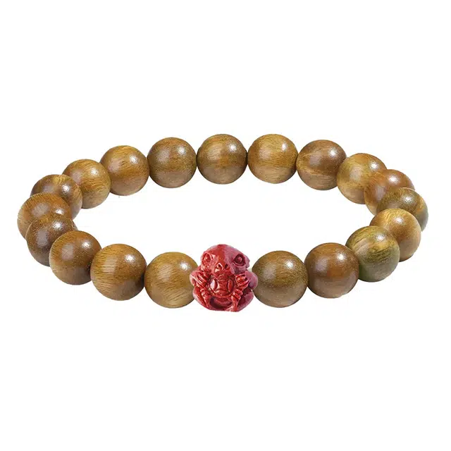 琛宬 【生肖守护】 十二生肖守护神本命佛 普贤菩萨 新中式国潮风文玩绕指柔 #好运 绿檀 木作手串 男女同款情侣款