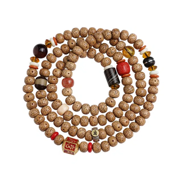 茂琼 招财纳福新中式国潮复古文玩文玩配饰藏式盘玩佛精致高级文玩#好运 星月菩提 手串 男女同款情侣款