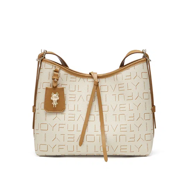 卓诗尼 经典通勤老花时尚印花休闲潮流 合成革 单肩包 常规 女款 咖啡色 / 米白色